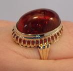 Kostbare antieke gouden ring met grote Barnsteen - UNIEK, Sieraden, Tassen en Uiterlijk, Antieke sieraden, Verzenden, Goud, Ring