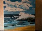 Zee en golven, Antiek en Kunst, Kunst | Schilderijen | Klassiek, Ophalen of Verzenden