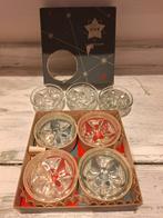 7 sterkandelaars vintage glas Leerdam kandelaars, Ophalen