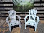 2 stuks ,relax tuinstoelen €17,50, Ophalen, Gebruikt, Kunststof, Stapelbaar