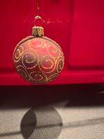 Kerstbal fuchsia goud design, Diversen, Kerst, Ophalen of Verzenden, Zo goed als nieuw