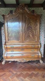1	Antieke linnenkast uit 1856 – Utrecht – massief mahoniehou, Ophalen