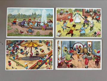 4 vintage andichtkaarten katten beschikbaar voor biedingen