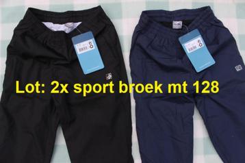 Lot 2x Rucanor sport broek mt 128 met voering nieuw beschikbaar voor biedingen