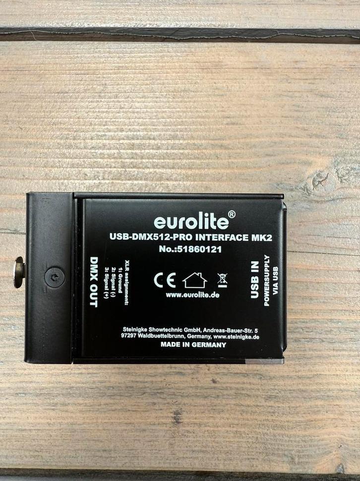 Eurolite USB-DMX512 PRO Interface MK2, Muziek en Instrumenten, Licht en Laser, Zo goed als nieuw, Ophalen of Verzenden