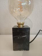 Marmeren Natuurstenen blok tafellamp, Huis en Inrichting, Lampen | Tafellampen, Overige materialen, Ophalen of Verzenden, Zo goed als nieuw