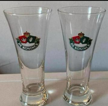 2 De Koninck 1833 bierglazen met verzwaarde bodem. H.18 cm. beschikbaar voor biedingen
