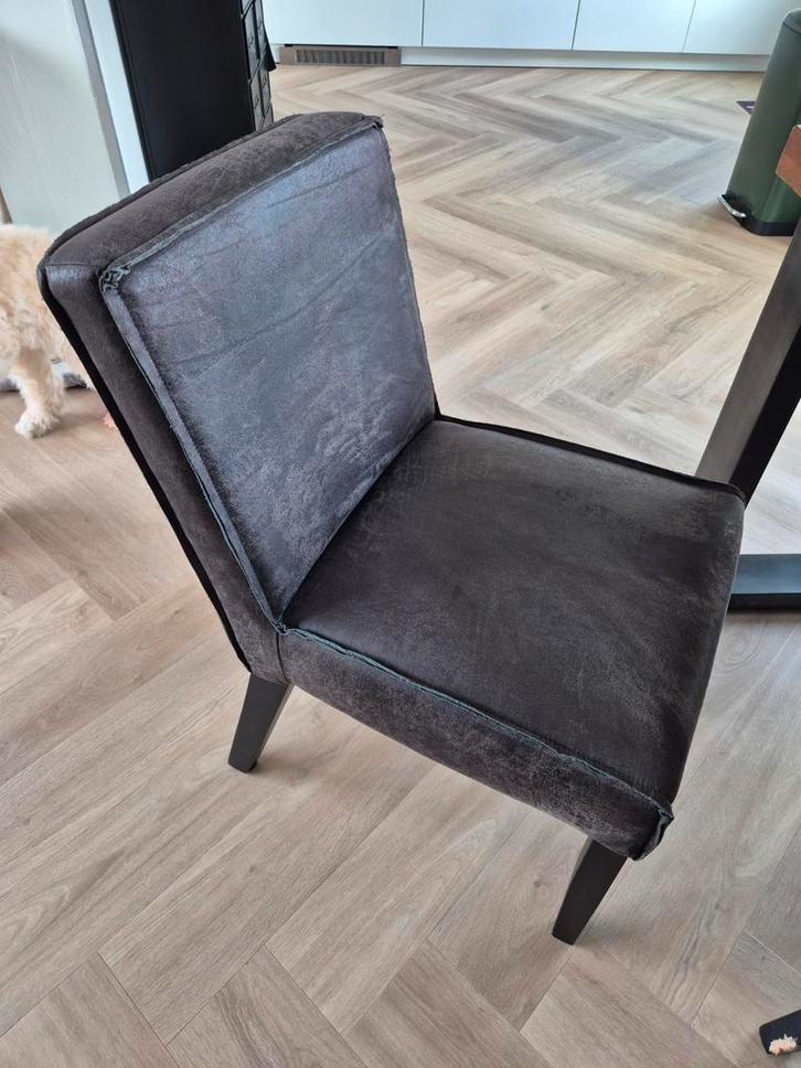 BePureHome Eetset: 3 Stoelen + Bank - Zwart Leer, Huis en Inrichting, Complete eetkamers, Gebruikt, Minder dan 4 stoelen, Ophalen of Verzenden
