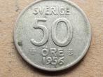 Zweden 50 ore zilver 1956 zf+/p- (5820, Ophalen of Verzenden, Overige landen, Losse munt, Zilver