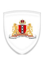 Wapen van Amsterdam 3D sticker gel. Embleem Amsterdam, Verzenden, Nieuw, Overige typen