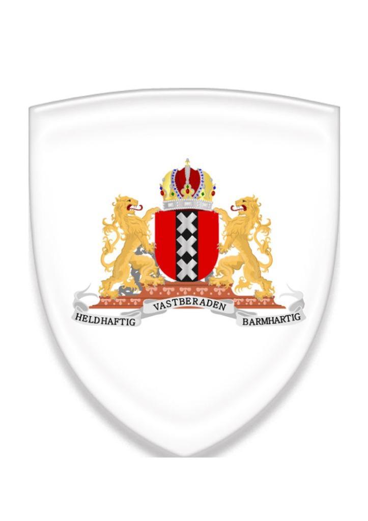 Wapen van Amsterdam 3D sticker gel. Embleem Amsterdam, Verzamelen, Stickers, Nieuw, Overige typen, Verzenden