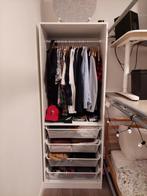 ZGAN Witte IKEA PAX kledingkast met KOMPLEMENT inrichting, Huis en Inrichting, Kasten | Kledingkasten, 50 tot 100 cm, Met hangruimte