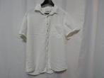 room wit overhemd linnen mix korte mouw mt L Dressmann, Kleding | Heren, Overhemden, Beige, Ophalen of Verzenden, Dressmann, Halswijdte 41/42 (L)