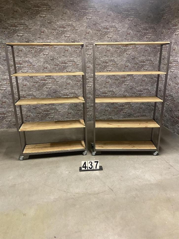 Industrieel rek op wielen nr436 & nr437, Huis en Inrichting, Kasten | Stellingkasten, Nieuw, Ophalen of Verzenden