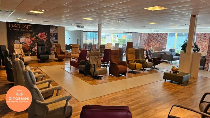 Grote voorraad sta op stoelen en relax fauteuils, Huis en Inrichting, Stoelen, Gebruikt, Vijf, Zes of meer stoelen, Hout, Leer