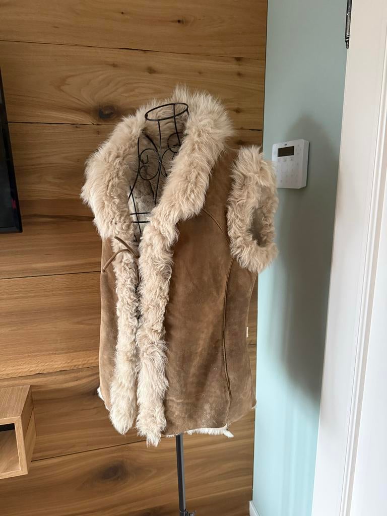 Luka Pelli Leren Bodywarmer / Vest - Mooi & Praktisch, Ophalen of Verzenden, Zo goed als nieuw, Zwart