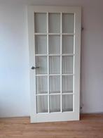 Opdekdeur met glas - 93x211cm, Ophalen, Gebruikt, 80 tot 100 cm, Binnendeur