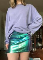 Metallic minirok van Pull & Bear – maat S (valt als XS), Blauw, Ophalen of Verzenden, Zo goed als nieuw, Pull & Bear