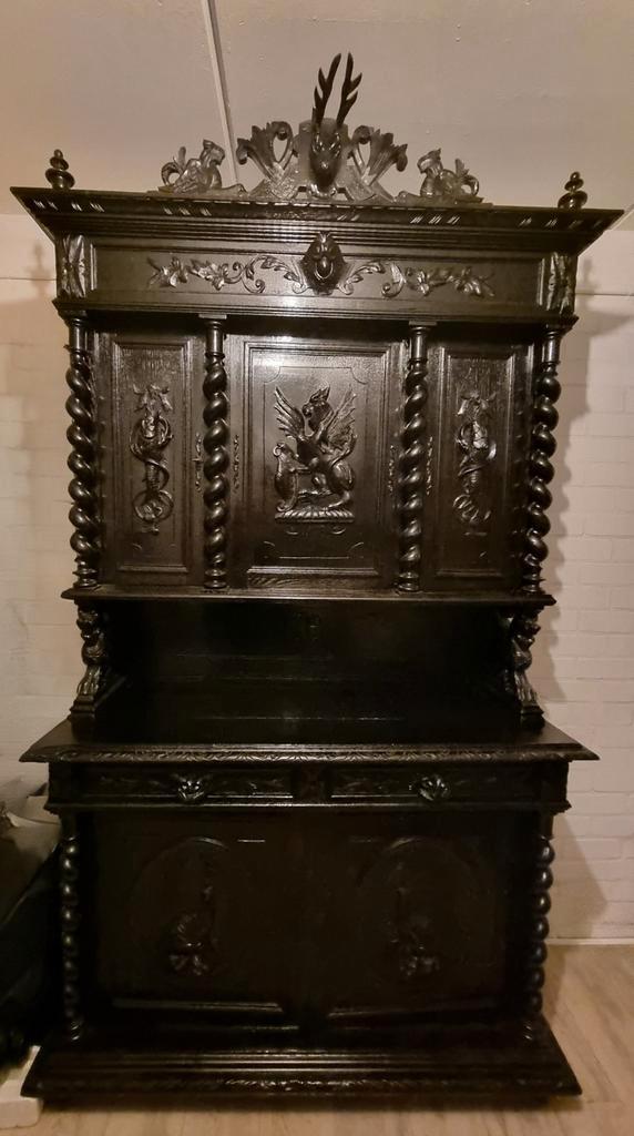 antieke jagerskast grunderzeit artois, Antiek en Kunst, Antiek | Meubels | Kasten, Ophalen