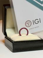 Gouden ring diamant & robijn totaal 4,54ct! IGI certificaat!, Nieuw, Ophalen of Verzenden, 17 tot 18, Met edelsteen