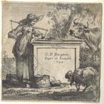Nicolaes Berchem ets "C. P. Berchem Fecit et Excudit", 1644, Antiek en Kunst, Kunst | Etsen en Gravures, Ophalen