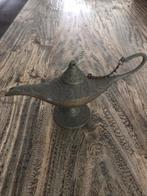 Aladdin koperen wonderlamp olielampje 20 cm lang antiek, Ophalen of Verzenden