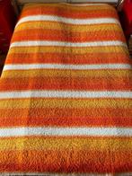 Retro vintage gestreepte 2-persoons jaren 70 Didas sprei, Gebruikt, Overige typen, Tweepersoons, Oranje
