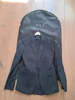 Mango Suit donkerblauw krijtstreep maat 36: in goede staat!, Ophalen of Verzenden, Gedragen, Maat 36 (S), Blauw