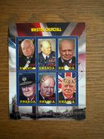 Rwanda blok Winston Churchill, Ophalen of Verzenden, Gestempeld