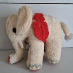 Antieke pluche olifant ca 1930 - kapokvulling & glazen ogen, Antiek en Kunst, Ophalen of Verzenden