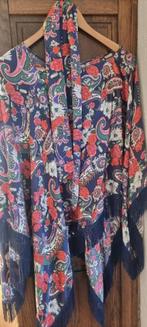 Zijde pocho tuniek, Verzenden, Zo goed als nieuw, Maat 46/48 (XL) of groter, Blauw