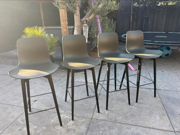 Barkrukken design Norr 11 Langue Bar Chair | 5 stuks, Huis en Inrichting, Barkrukken, Gebruikt, 60 tot 90 cm, Hout, Kunststof