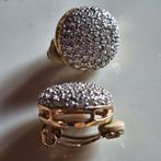 Mooie oorbellen , fijne strass, goudkleurig., Sieraden, Tassen en Uiterlijk, Oorbellen, Ophalen of Verzenden, Zo goed als nieuw