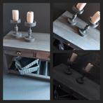 Sober Old Black houten kandelaars miniatuur poppenhuis 1:12, Ophalen, Nieuw, Poppenhuis
