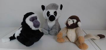 Knuffel aapjes set - Dierentuin  beschikbaar voor biedingen