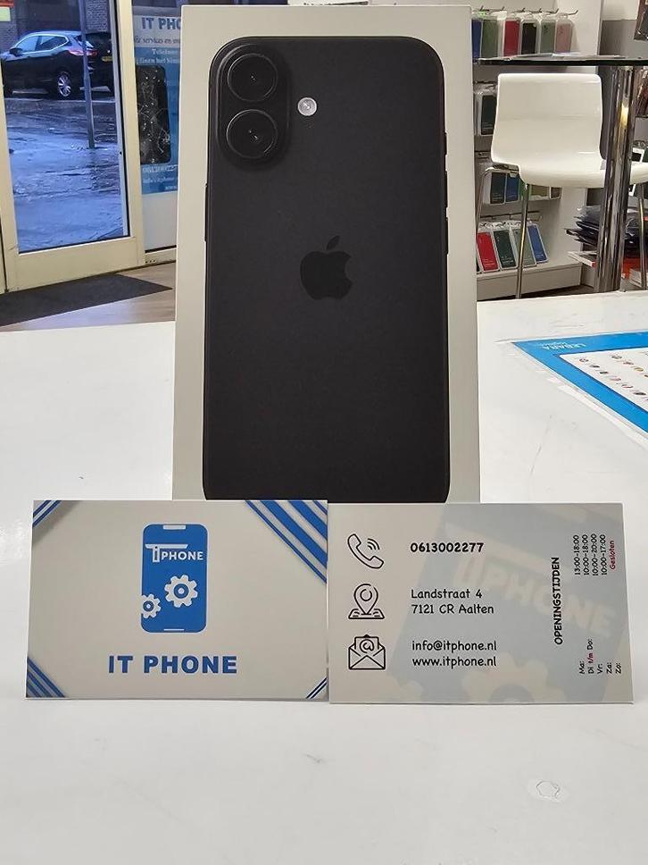 Apple iPhone 16 128GB - Zwart, Telecommunicatie, Mobiele telefoons | Apple iPhone, Nieuw, 128 GB, Zonder abonnement, Zonder simlock