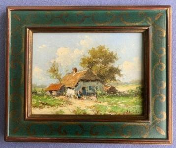 Boerderij in zonnig landschap ca. 1940 - ges. A. Coster ? beschikbaar voor biedingen
