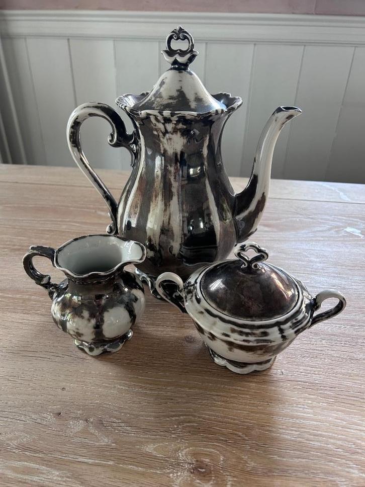 Theepot, suikerpot en melkkan, Antiek en Kunst, Antiek | Servies los, Ophalen of Verzenden