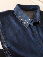 Expresso blouse kraag spijkerstof met studs maat L, Ophalen of Verzenden, Zo goed als nieuw, Maat 42/44 (L), Blauw