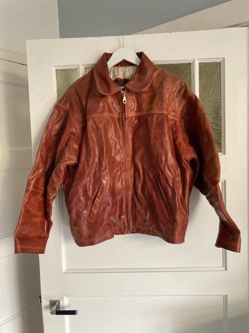 Rood leren jas heren, Kleding | Heren, Jassen | Winter, Gedragen, Maat 52/54 (L), Rood, Ophalen of Verzenden