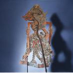Antieke handgemaakte wayang kulit pop groot gesigneerd 2209, Antiek en Kunst, Kunst | Niet-Westerse kunst, Ophalen of Verzenden