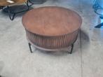 Salontafel mangohout 80 cm met laden, Huis en Inrichting, Tafels | Salontafels, Ophalen, 50 tot 100 cm, ., Rond