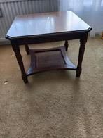 Houten salontafel met rieten plank, Ophalen, Gebruikt, 50 tot 100 cm, Klassiek