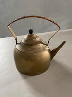Vintage Koperen Theepot met Rotan Handvat Bredemeyer, Ophalen, Koper