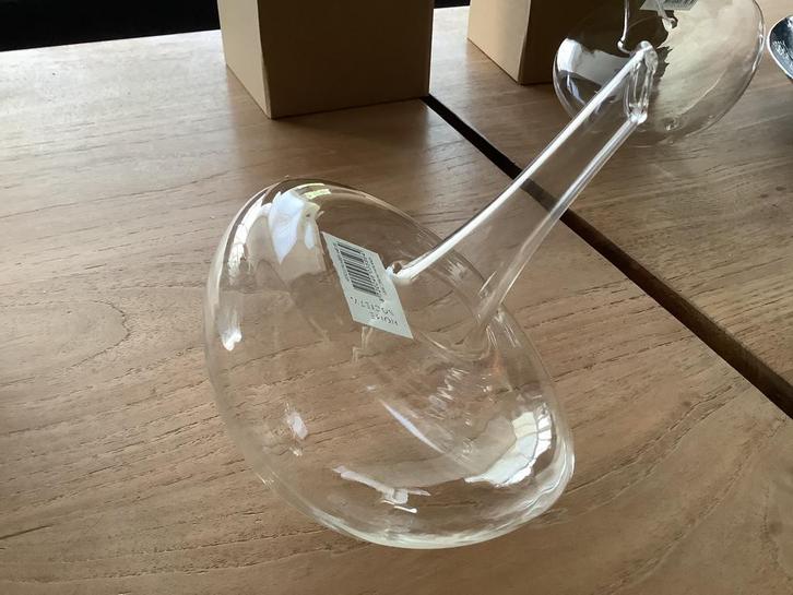 2x nieuwe tuimel wiebel vaasje tuimelvaasje glas, Huis en Inrichting, Woonaccessoires | Vazen, Nieuw, Overige kleuren, Minder dan 50 cm