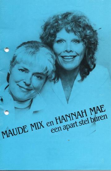 Programmaboek blijspel "Maude Mix en Hannah Mae" beschikbaar voor biedingen