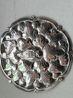 Grote zilveren Djokja Clip Lotusbloem zeldzaam, Verzenden, Zo goed als nieuw, Minder dan 4 cm, Zilver