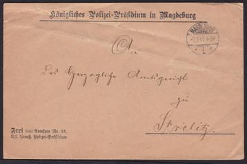 Brief uit Duitsland van Politie in Maagdenburg, 1901 beschikbaar voor biedingen
