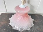 Roze Opaline lamp Franse lampen kap glas retro lamp, Ophalen of Verzenden, Gebruikt, Rond, Minder dan 25 cm