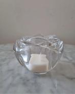 Waxinelichthouder bloem roos loodkristal Adria kaarshouder, Huis en Inrichting, Overige materialen, Ophalen of Verzenden, Zo goed als nieuw